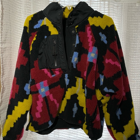 Free People Movement Hit the slopes Moroccan Print NEW pullover fleece - Picture 6 of 7